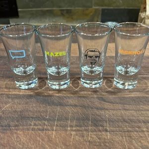 Four Bravo Shot Glasses